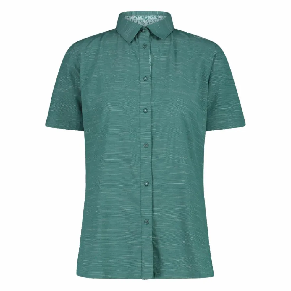 Camicia da donna a maniche corte in misto cotone