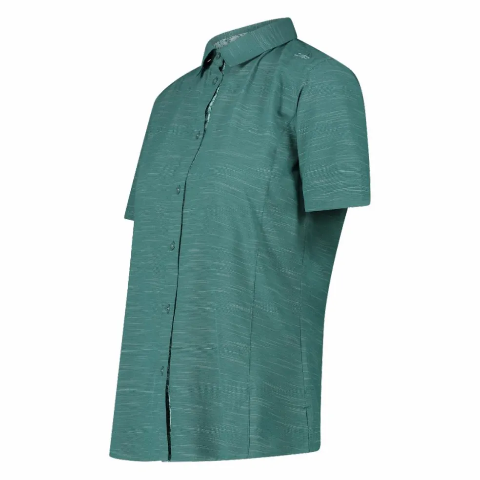 Camicia da donna a maniche corte in misto cotone