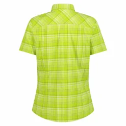 Camicia da donna a maniche corte con fantasia a quadri