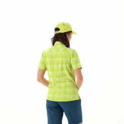 Camicia da donna a maniche corte con fantasia a quadri
