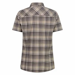 Camicia da donna a maniche corte con fantasia a quadri