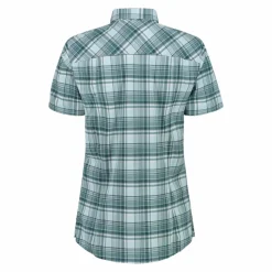 Camicia da donna a maniche corte con fantasia a quadri