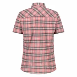 Camicia da donna a maniche corte con fantasia a quadri