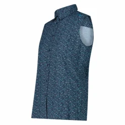 Camicia da donna senza maniche con fantasia floreale