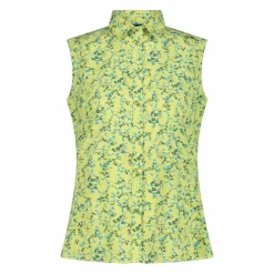 Camicia da donna senza maniche con fantasia floreale