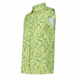 Camicia da donna senza maniche con fantasia floreale