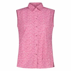 Camicia da donna senza maniche con fantasia floreale