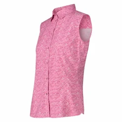 Camicia da donna senza maniche con fantasia floreale