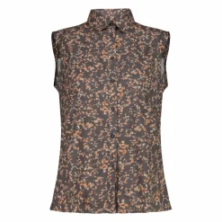 Camicia da donna senza maniche con fantasia floreale