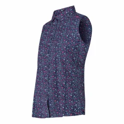Camicia da donna senza maniche con fantasia floreale