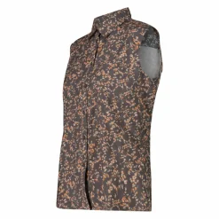 Camicia da donna senza maniche con fantasia floreale