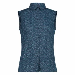 Camicia da donna senza maniche con fantasia floreale