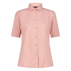 Camicia fantasia a maniche 3/4 stretch da donna