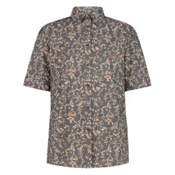 Camicia fantasia a maniche 3/4 stretch da donna