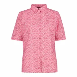 Camicia fantasia a maniche 3/4 stretch da donna