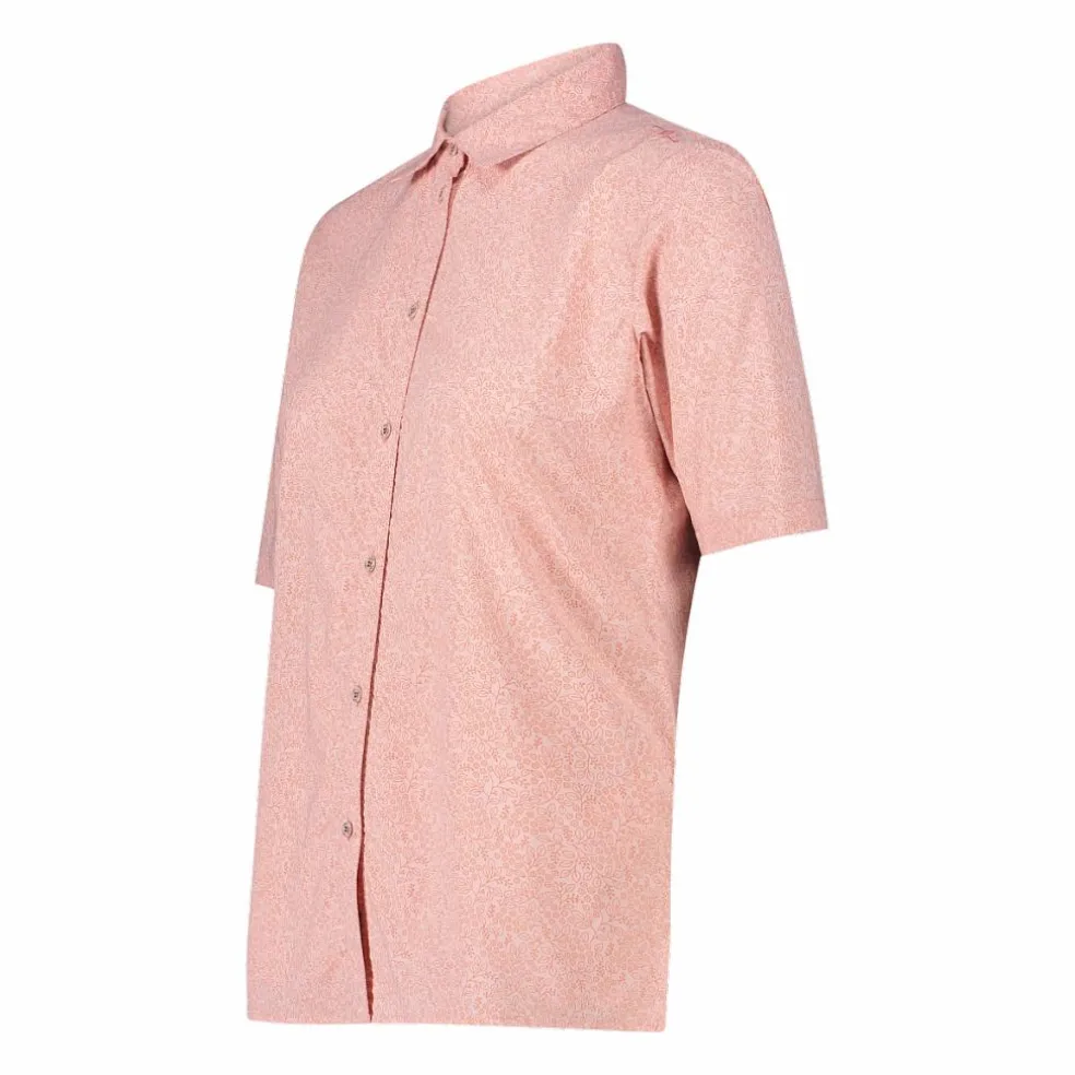 Camicia fantasia a maniche 3/4 stretch da donna
