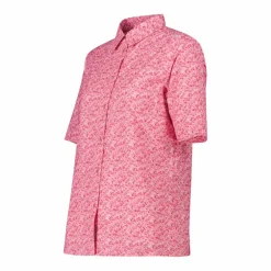 Camicia fantasia a maniche 3/4 stretch da donna