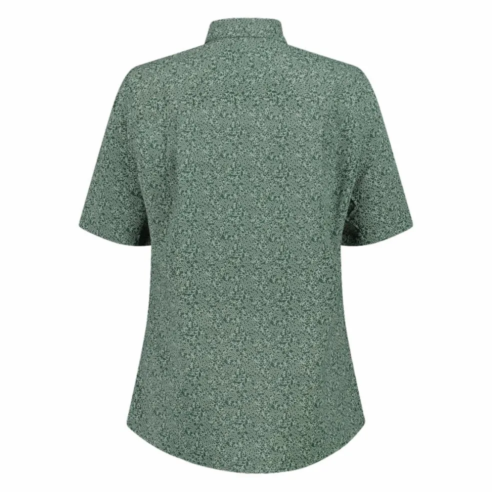 Camicia fantasia a maniche 3/4 stretch da donna