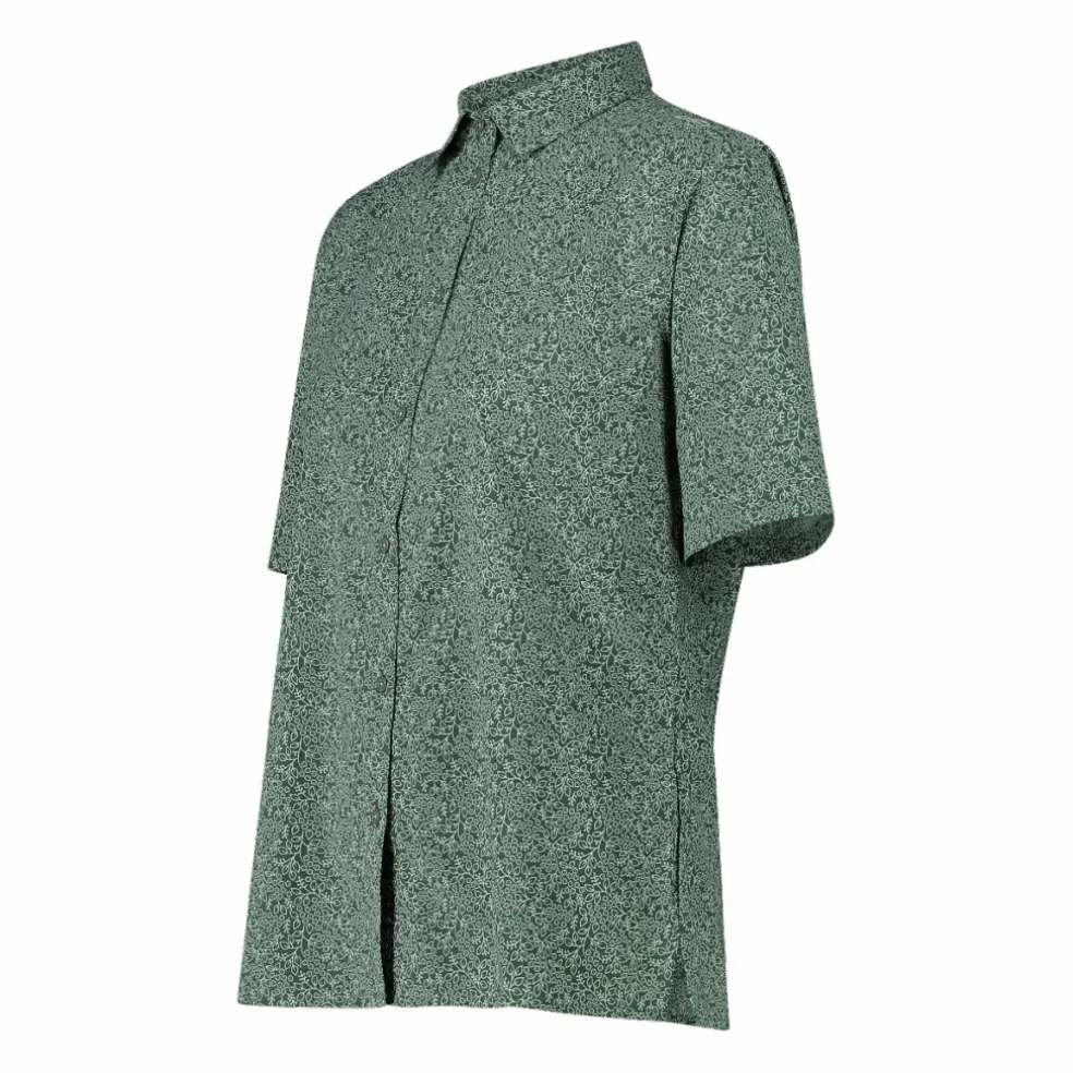 Camicia fantasia a maniche 3/4 stretch da donna