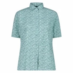 Camicia fantasia a maniche 3/4 stretch da donna