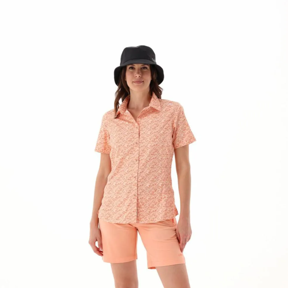 Camicia fantasia check maniche corte da donna
