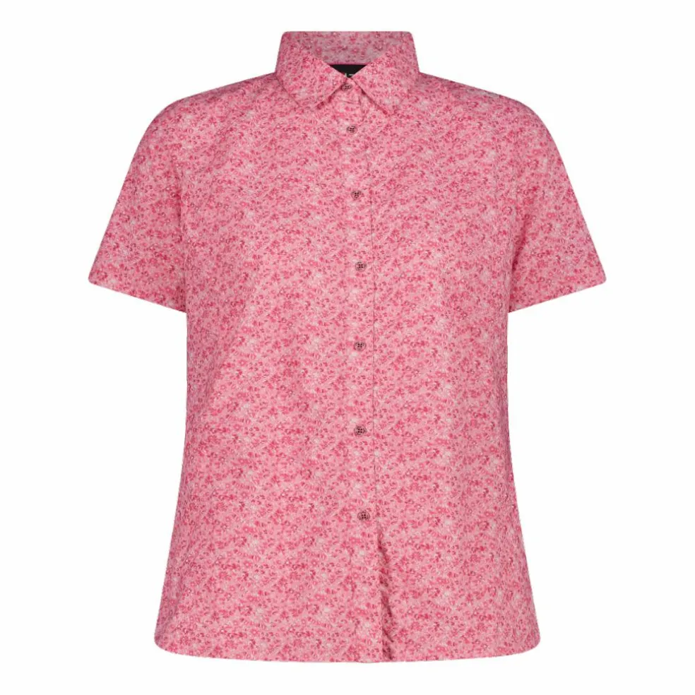 Camicia fantasia check maniche corte da donna