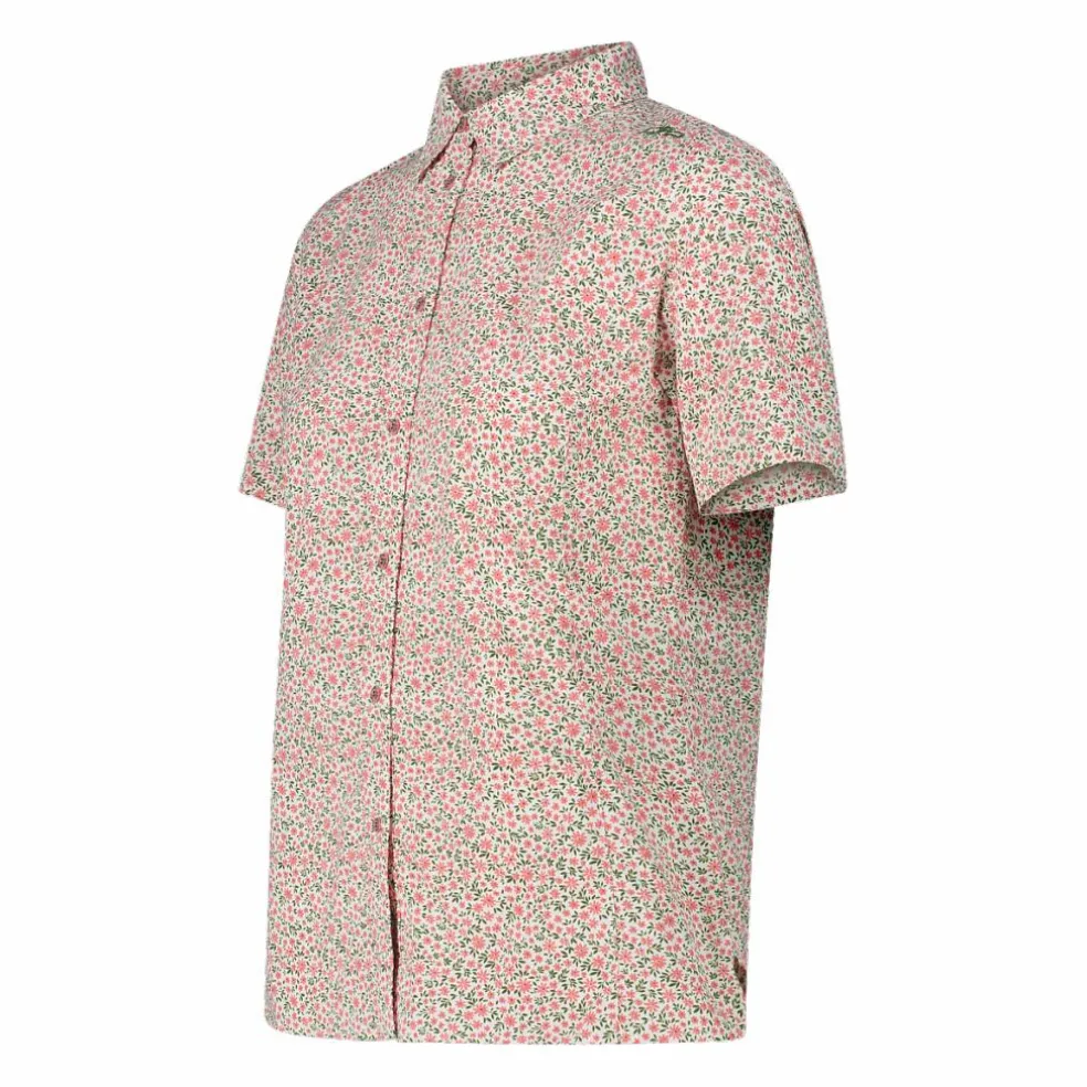 Camicia fantasia check maniche corte da donna