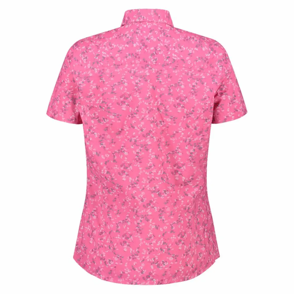 Camicia fantasia check maniche corte da donna