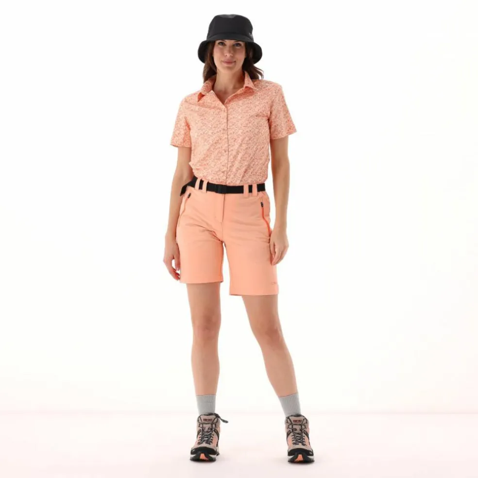 Camicia fantasia check maniche corte da donna