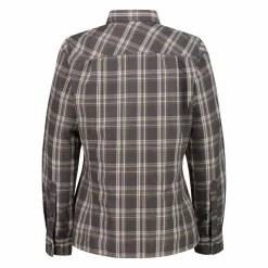 Camicia fantasia check maniche lunghe da donna