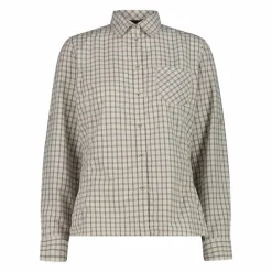 Camicia fantasia check maniche lunghe da donna