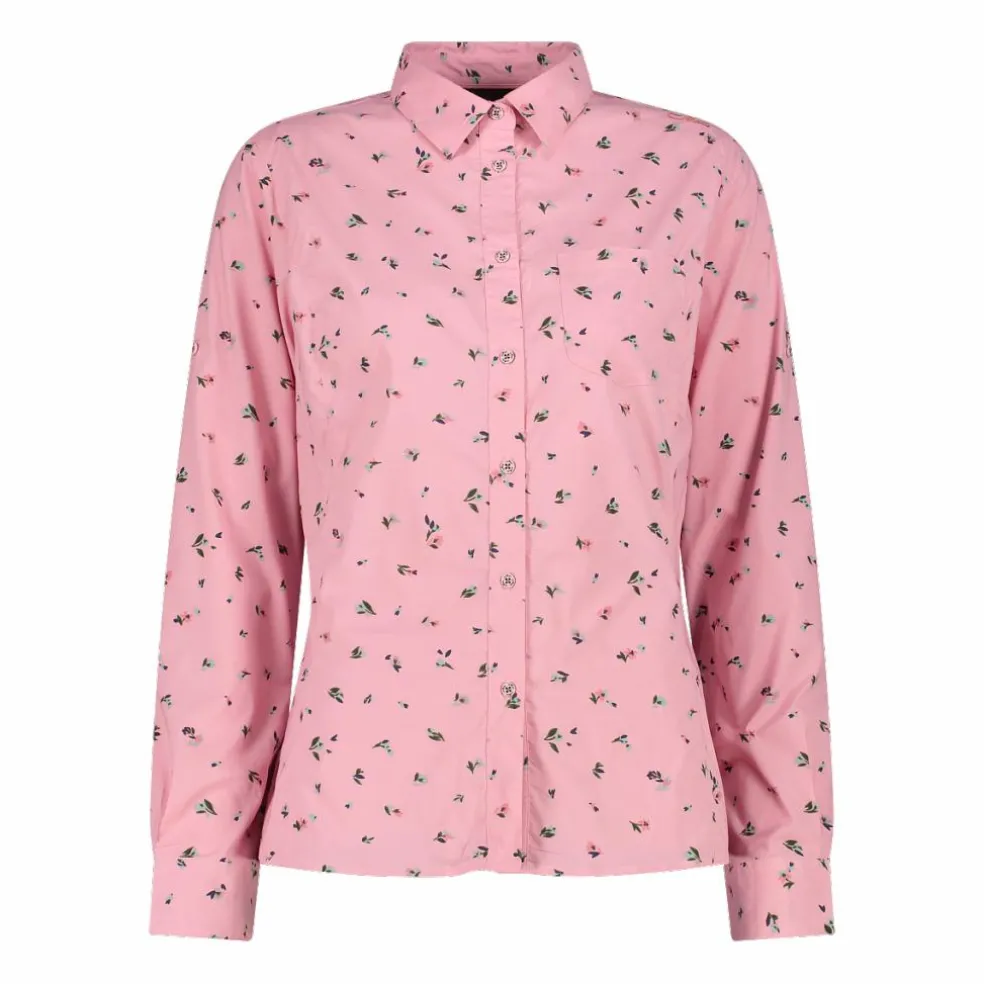 Camicia fantasia floreale maniche lunghe da donna