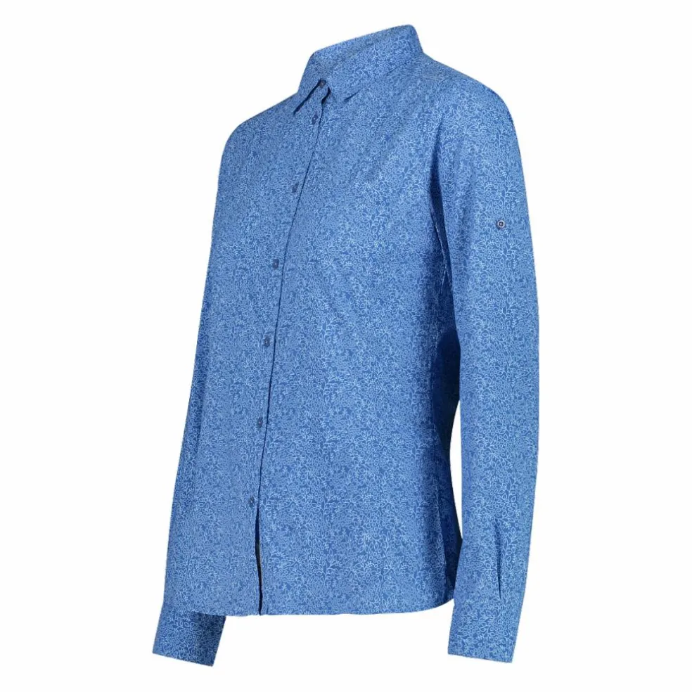 Camicia fantasia floreale maniche lunghe da donna