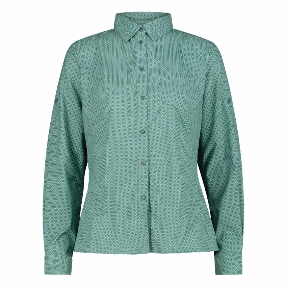 Camicia fantasia floreale maniche lunghe da donna