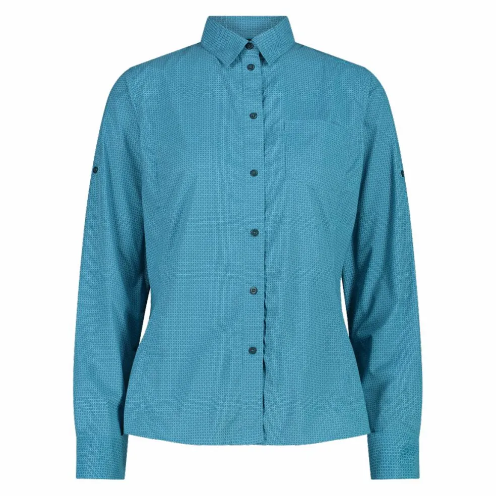 Camicia fantasia floreale maniche lunghe da donna