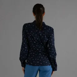 Camicia fantasia floreale maniche lunghe da donna