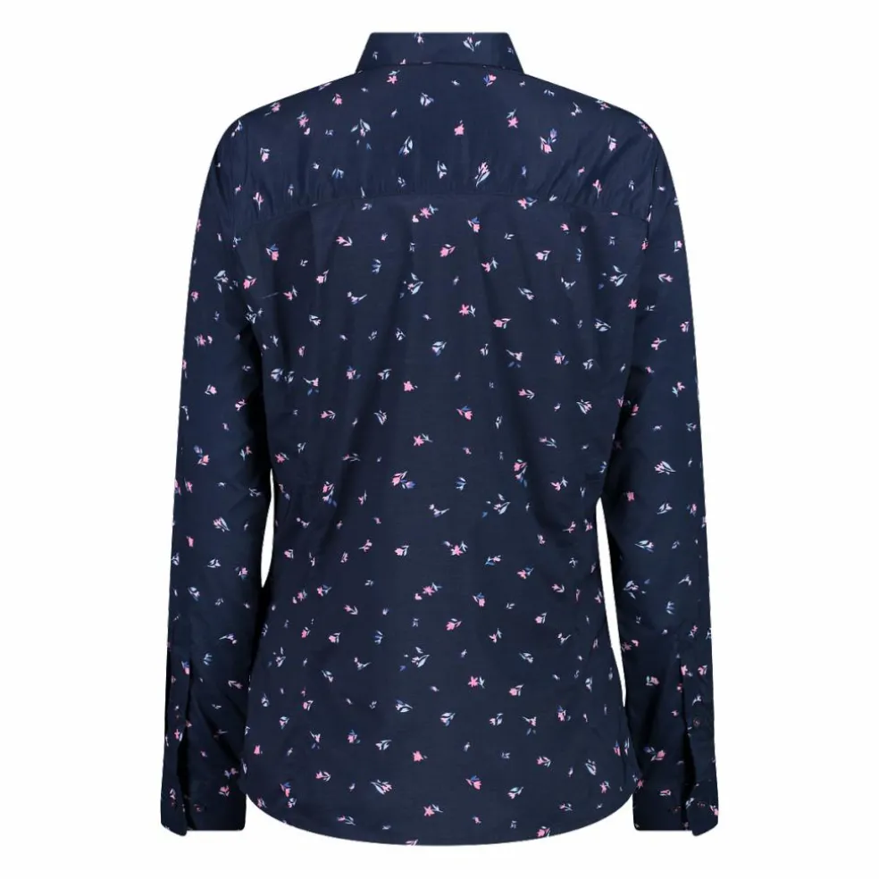 Camicia fantasia floreale maniche lunghe da donna