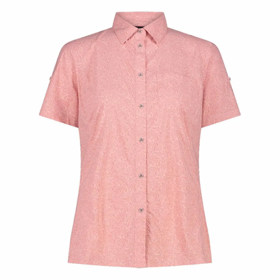 Camicia fantasia floreale maniche corte da donna