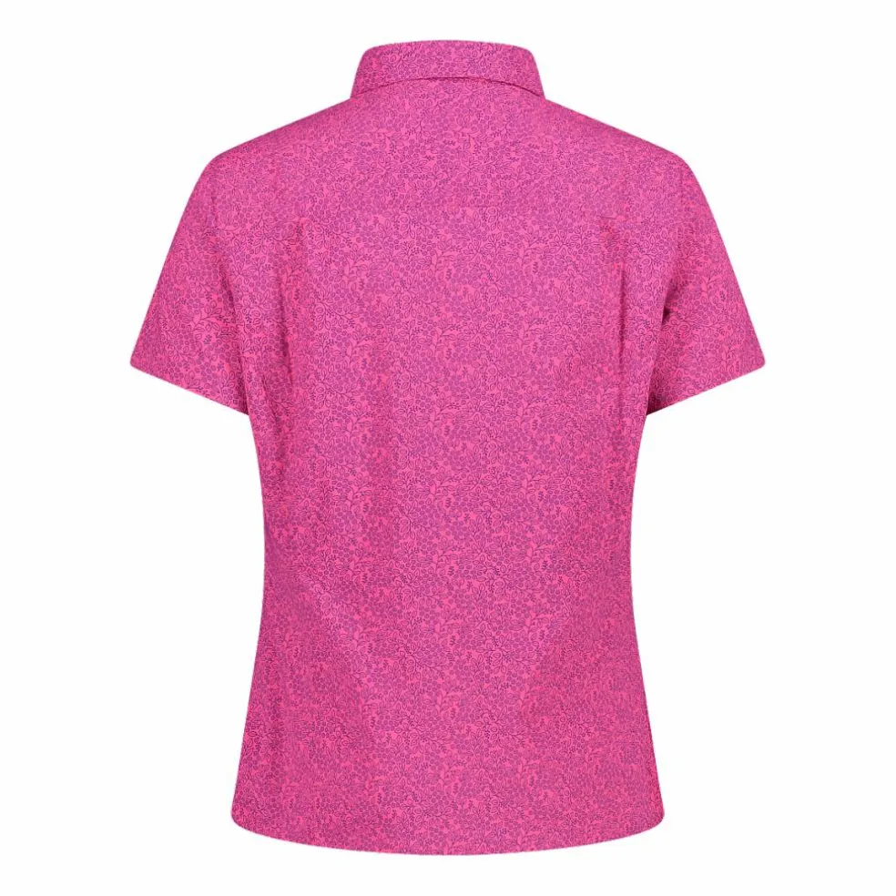 Camicia fantasia floreale maniche corte da donna