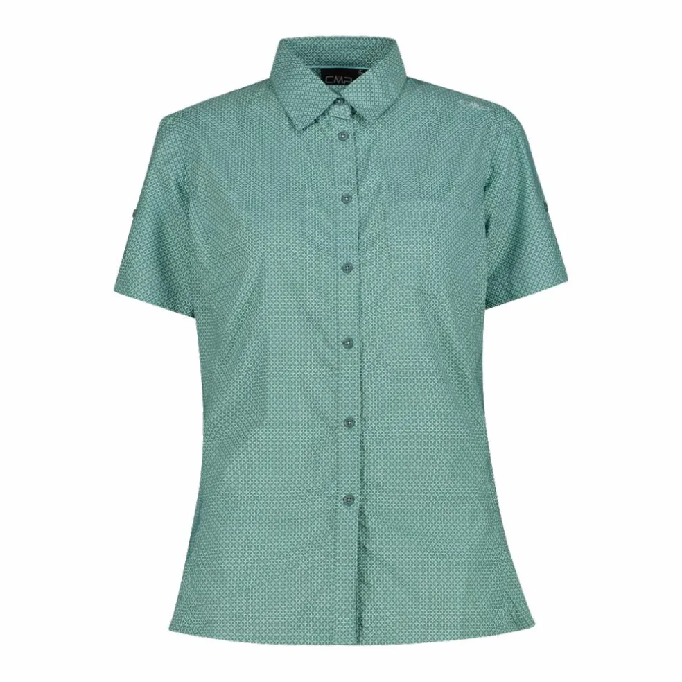 Camicia fantasia floreale maniche corte da donna