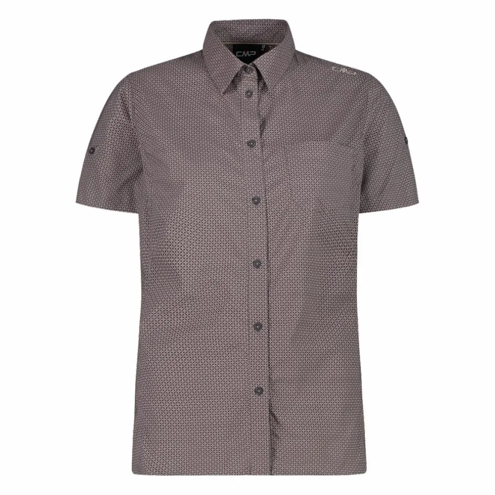 Camicia fantasia floreale maniche corte da donna