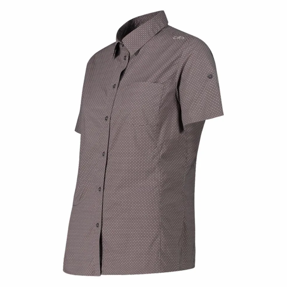 Camicia fantasia floreale maniche corte da donna
