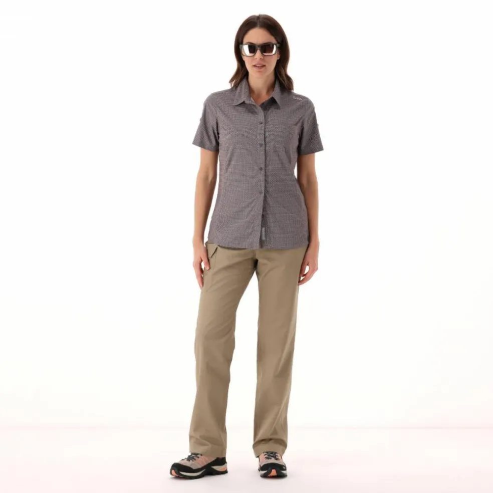 Camicia fantasia floreale maniche corte da donna