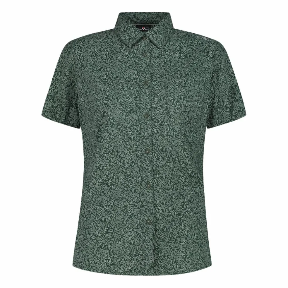 Camicia fantasia floreale maniche corte da donna