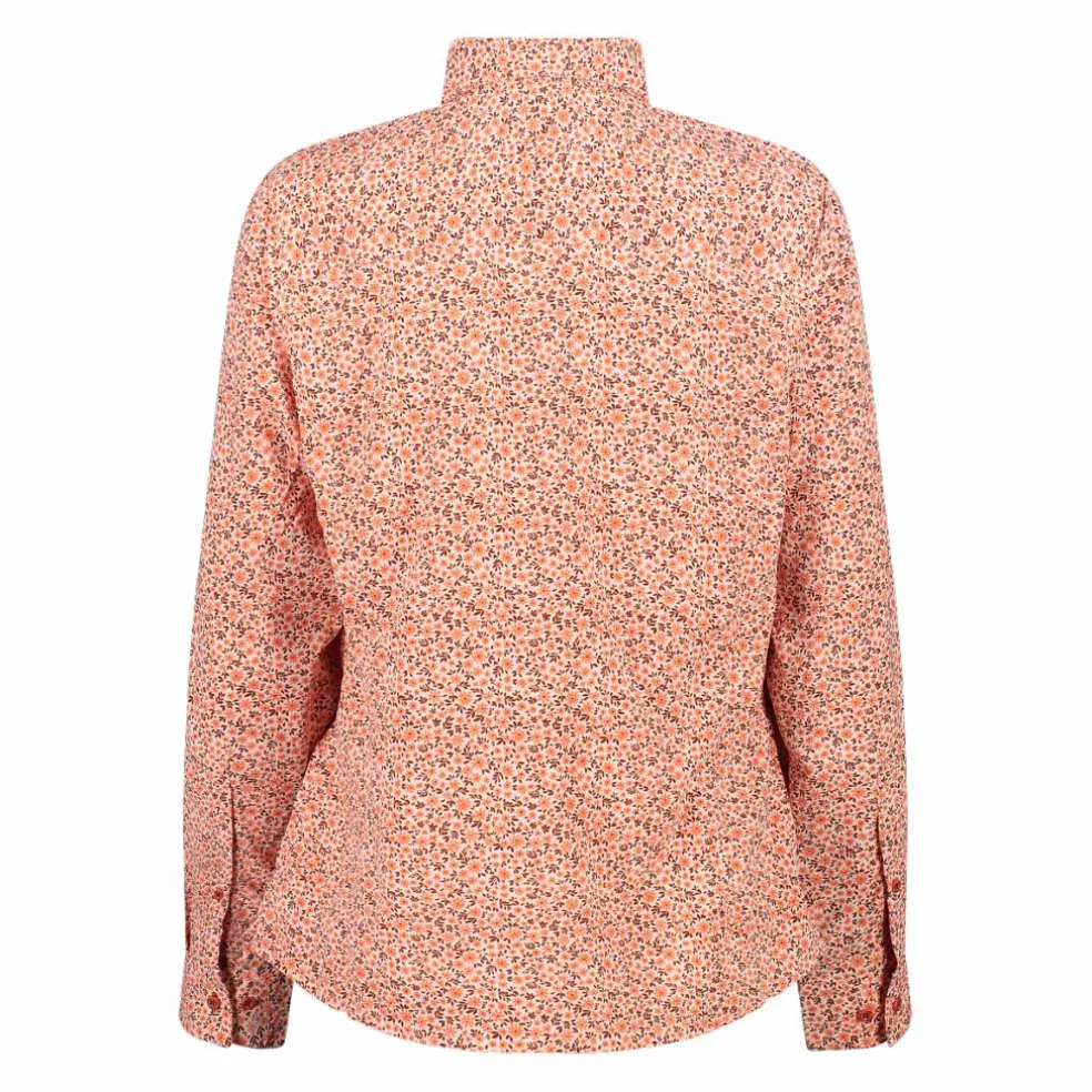 Camicia fantasia geometrica maniche lunghe da donna