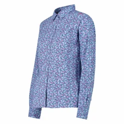 Camicia fantasia geometrica maniche lunghe da donna