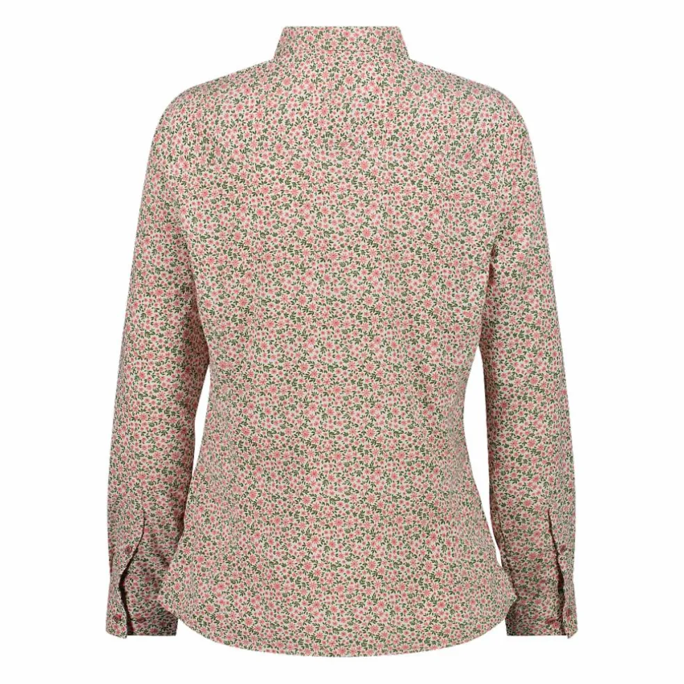 Camicia fantasia geometrica maniche lunghe da donna