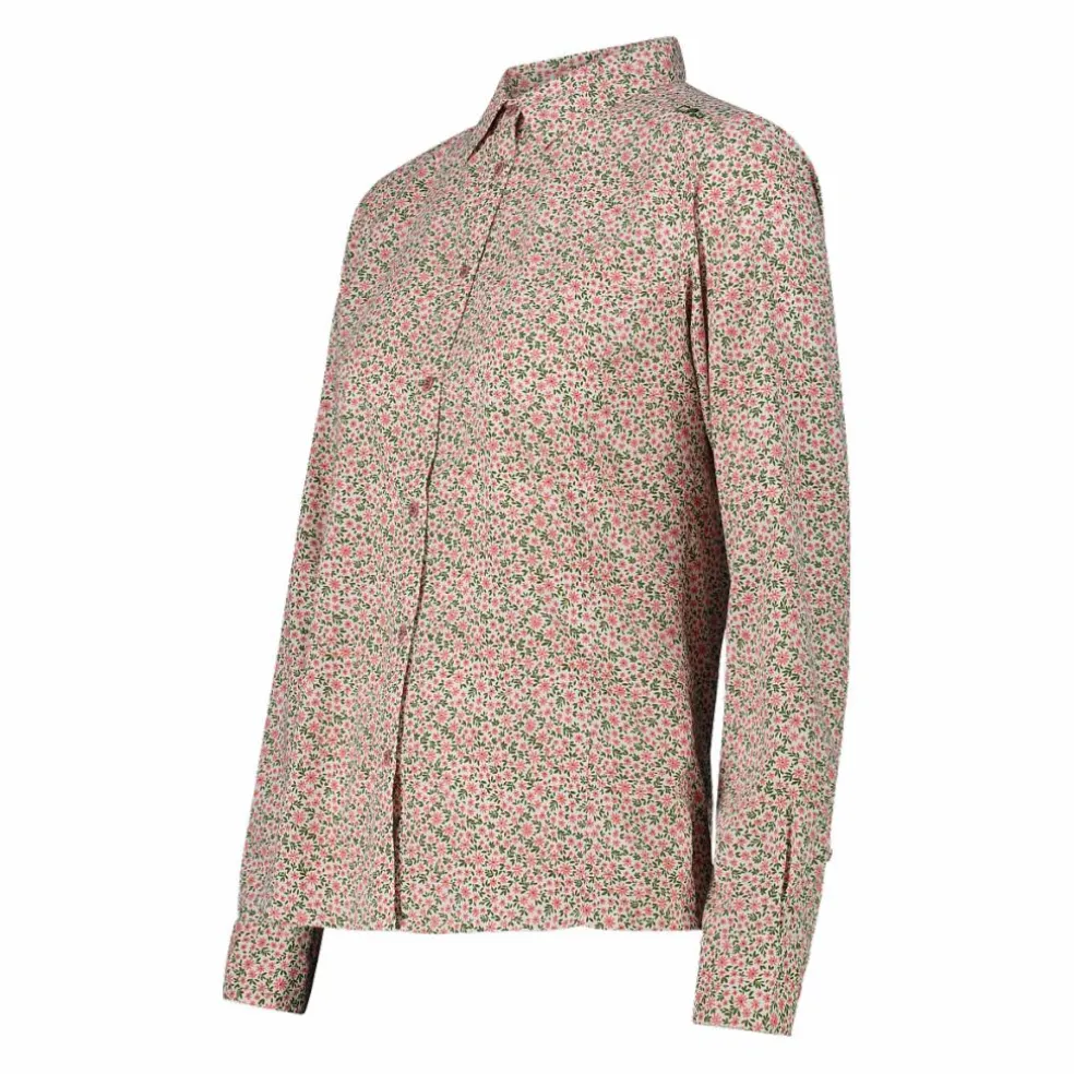 Camicia fantasia geometrica maniche lunghe da donna