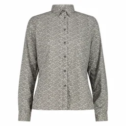 Camicia fantasia geometrica maniche lunghe da donna