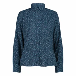 Camicia fantasia geometrica maniche lunghe da donna